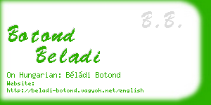 botond beladi business card