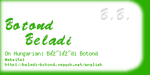 botond beladi business card